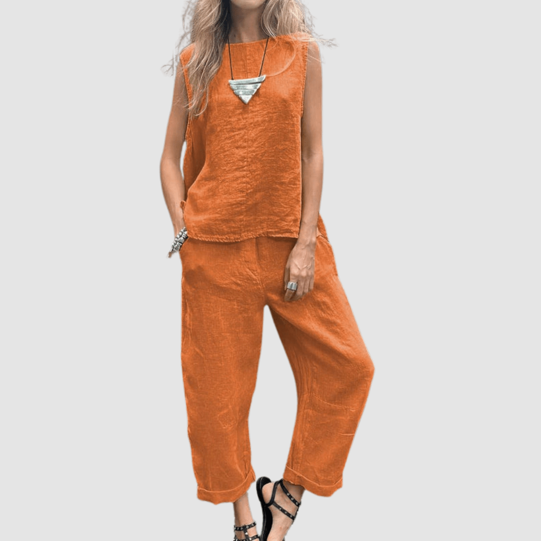 SUZETTE | Set with wide-leg pants - Liora Melbourne