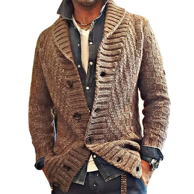 CARTER | Knit cardigan jacket with lapel collar - Liora Melbourne