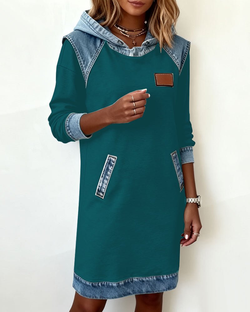 STELLA | Hoodie dress with contrast details - Liora Melbourne
