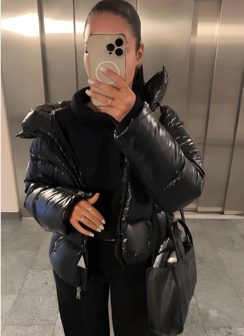 STELLA | Down puffer jacket with hood - Liora Melbourne