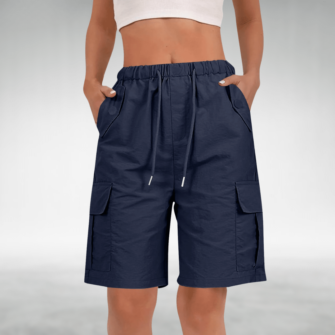 LEANNA | Cargo shorts with elastic waist - Liora Melbourne