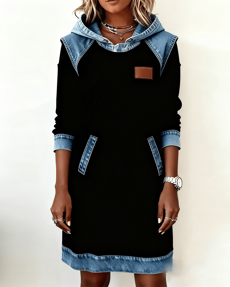 STELLA | Hoodie dress with contrast details - Liora Melbourne