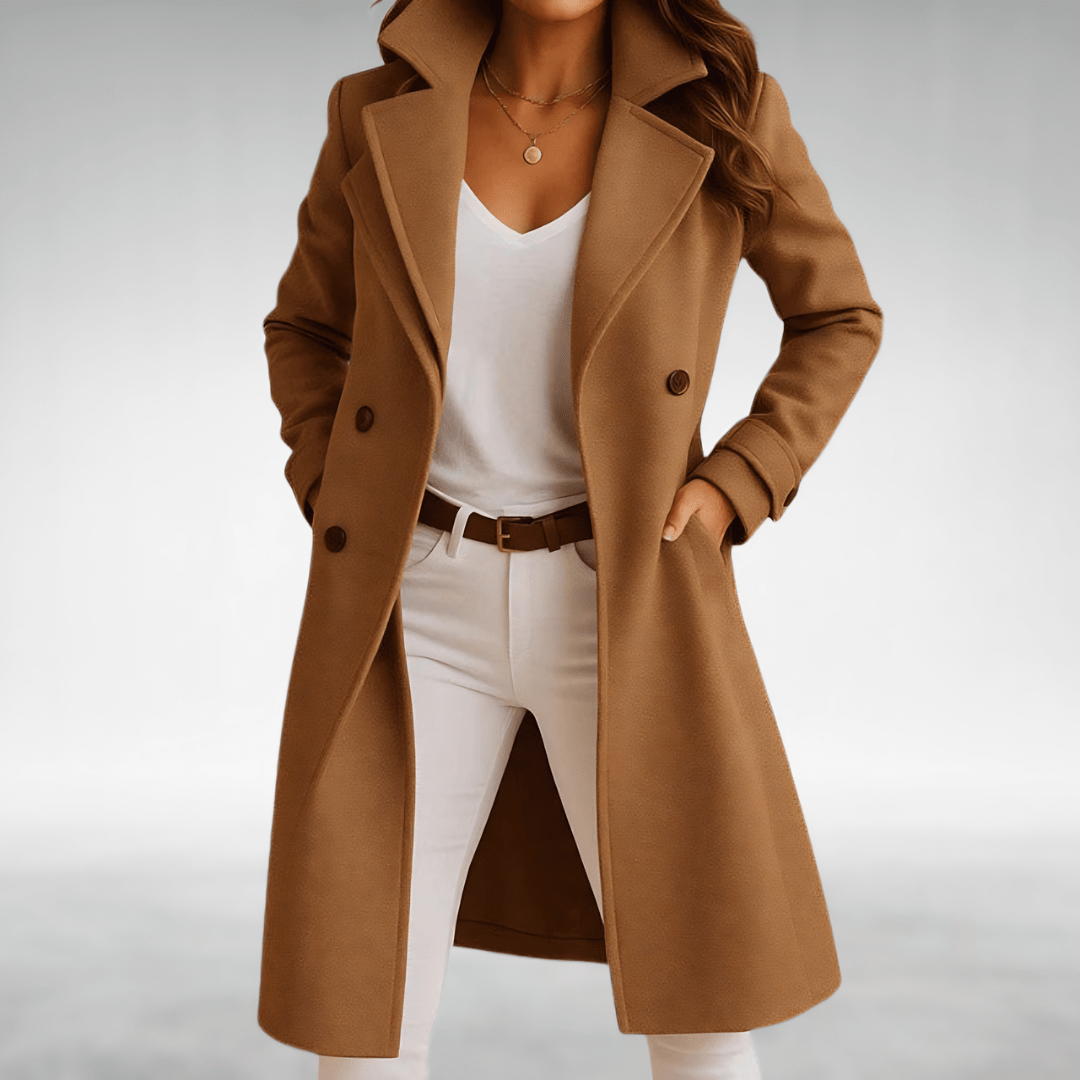 SOFIA | Long winter coat with tailored fit - Liora Melbourne