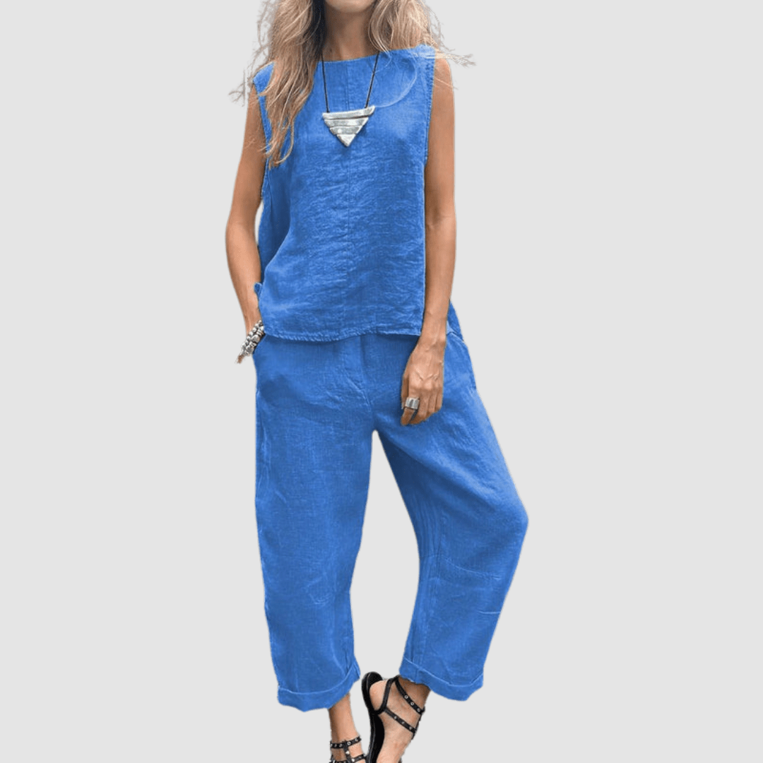 SUZETTE | Set with wide-leg pants - Liora Melbourne