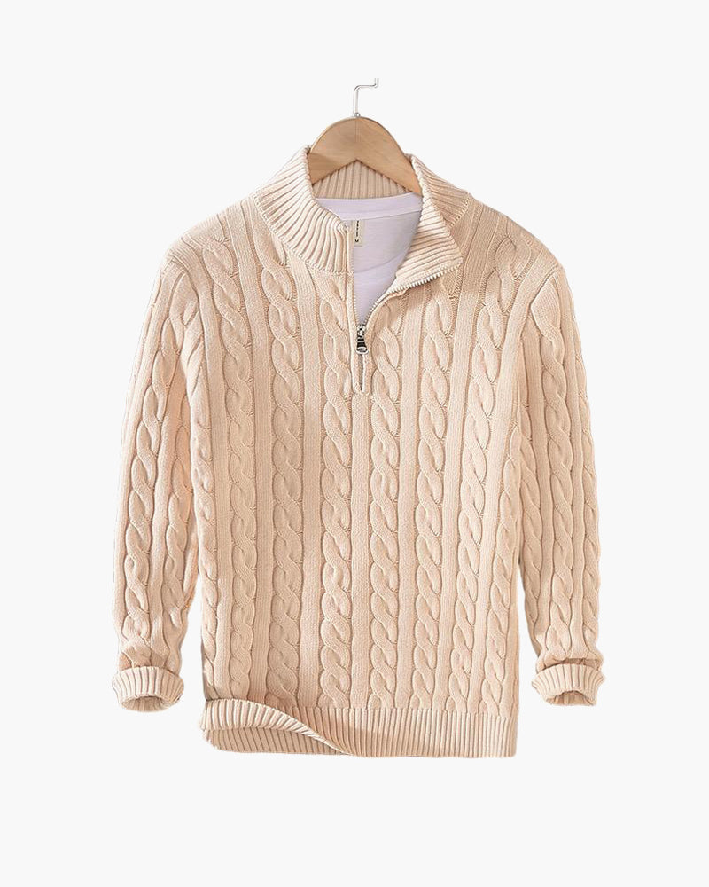 KESWICK | Quarter-zip jumper with cable knit