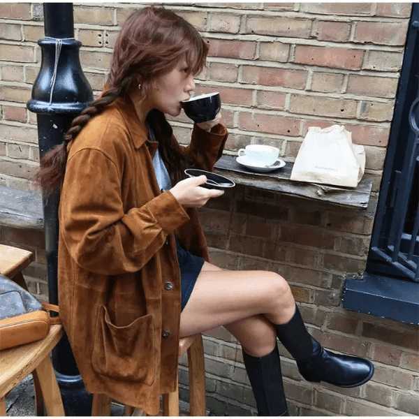 CHLOE | Suede statement coat - Liora Melbourne