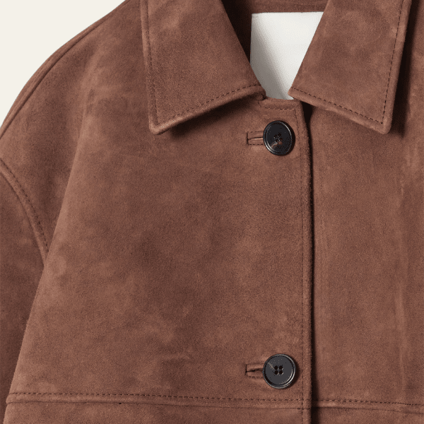 LALUNA | Collared jacket in suede - Liora Melbourne