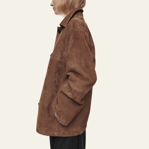 MORGAN | Jacket with collared suede finish - Liora Melbourne
