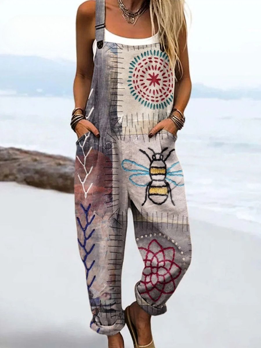 BEE FREE | Jumpsuit with bee motif graphic - Liora Melbourne