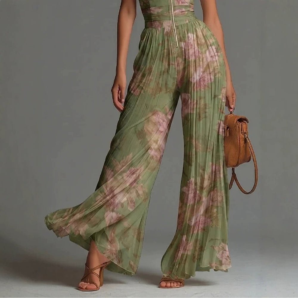 SOFIA | Jumpsuit with wide-leg pleated trousers - Liora Melbourne