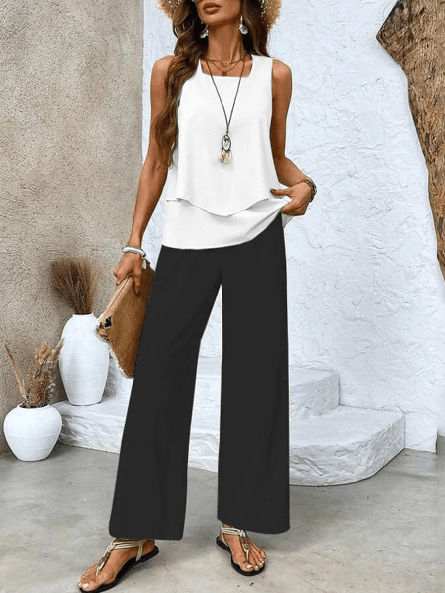 JULIETTE | Set with wide-leg pants - Liora Melbourne