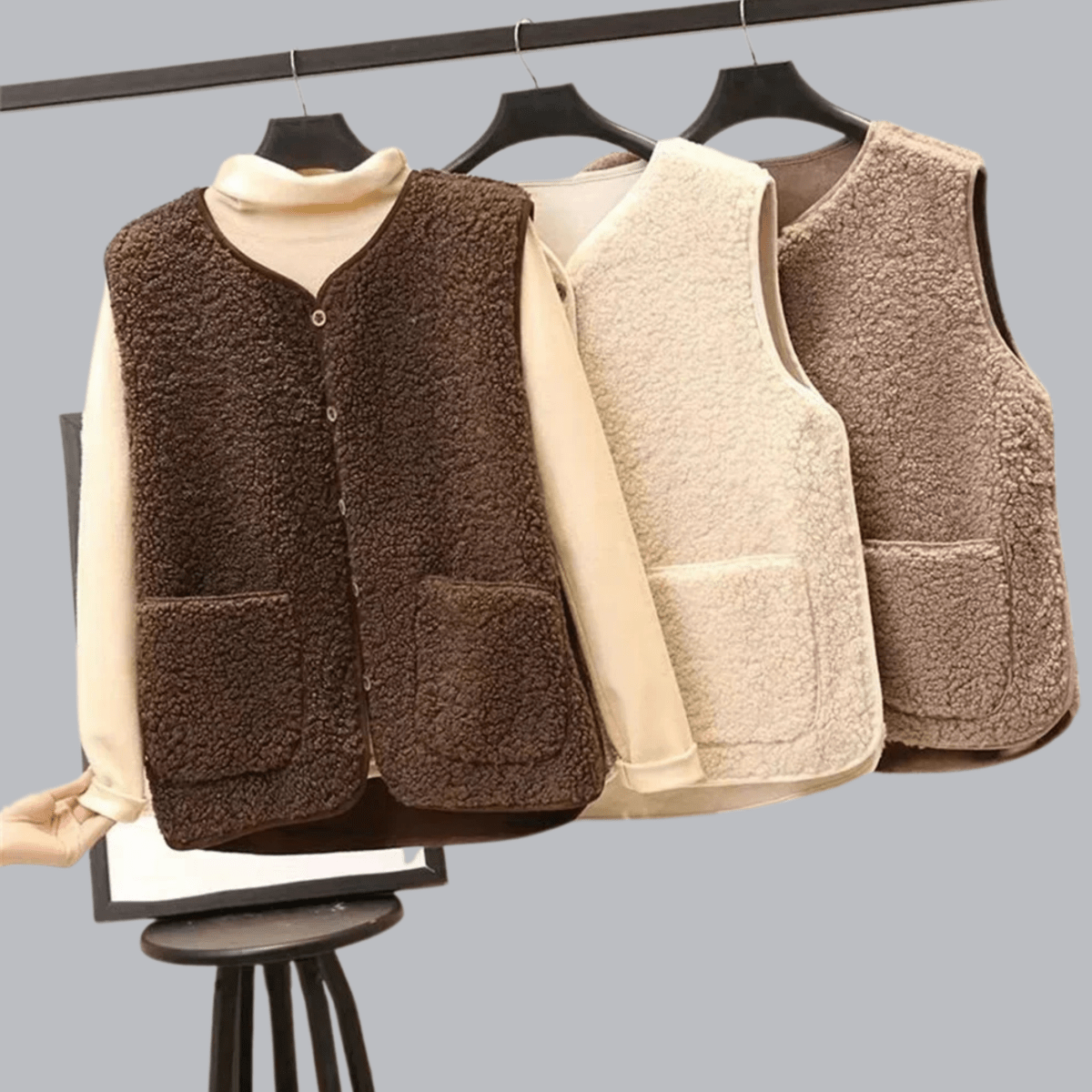 ADELIE | Sleeveless vest with button-front closure - Liora Melbourne