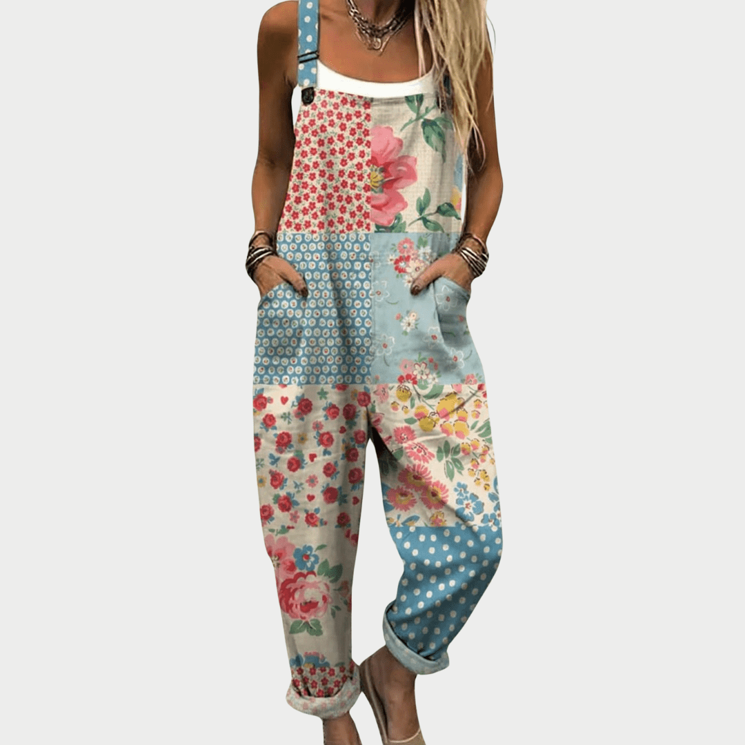 SADIE | Overalls with multicolour print - Liora Melbourne