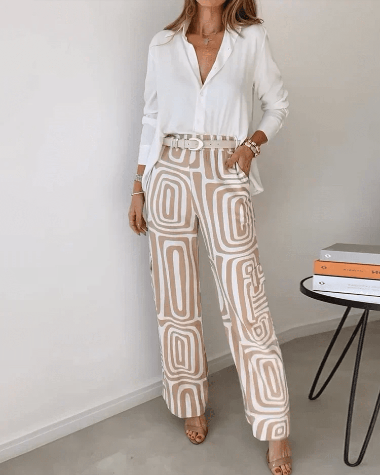 BROOKE | Set with relaxed-fit blouse and pants - Liora Melbourne