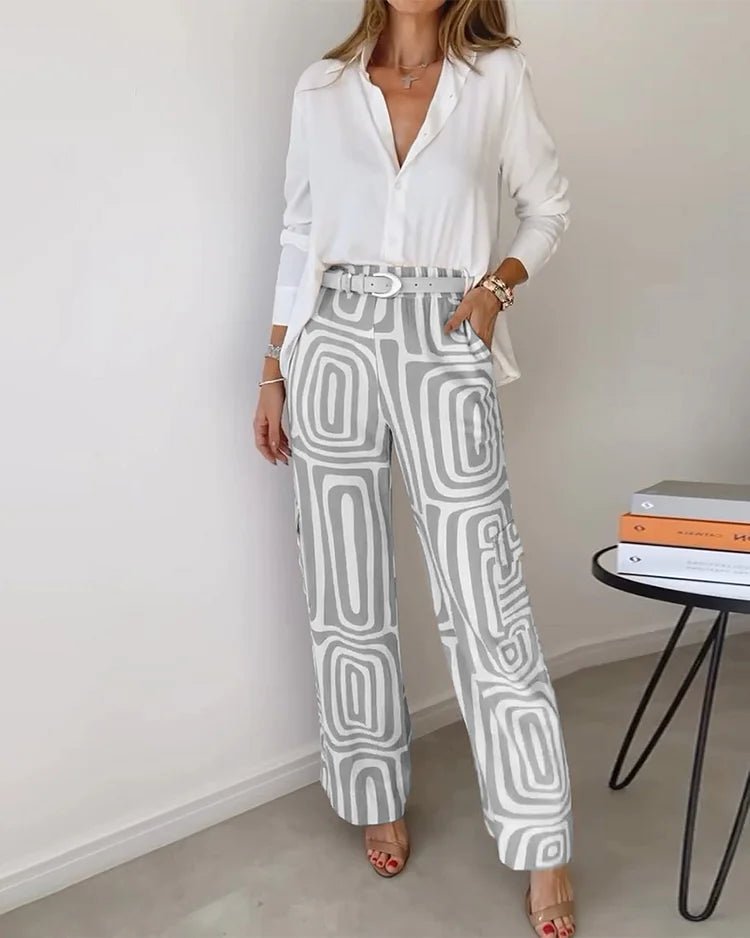 BROOKE | Set with relaxed-fit blouse and pants - Liora Melbourne