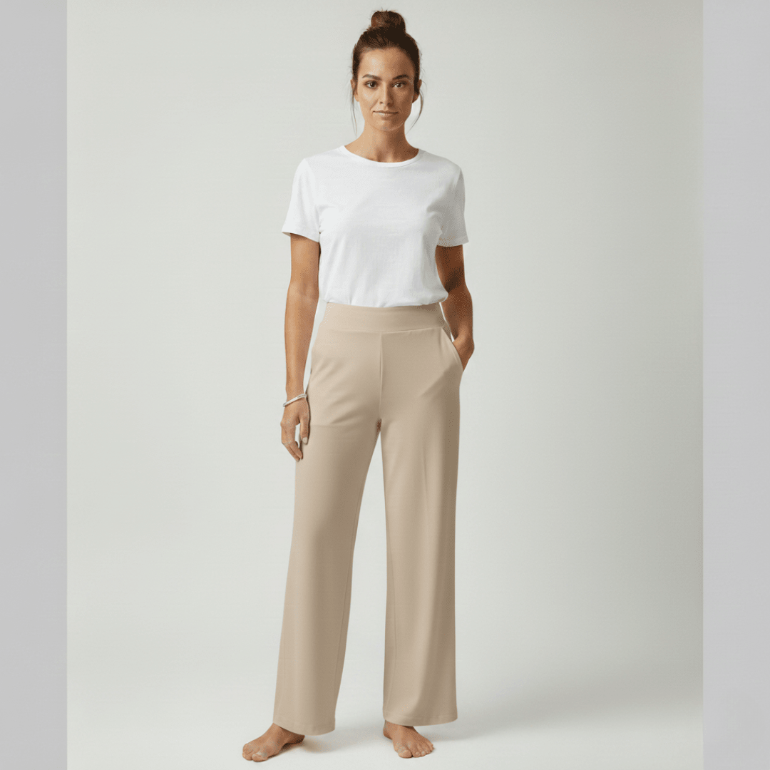 OLIVIA | Stretch pants with high-rise waist - Liora Melbourne