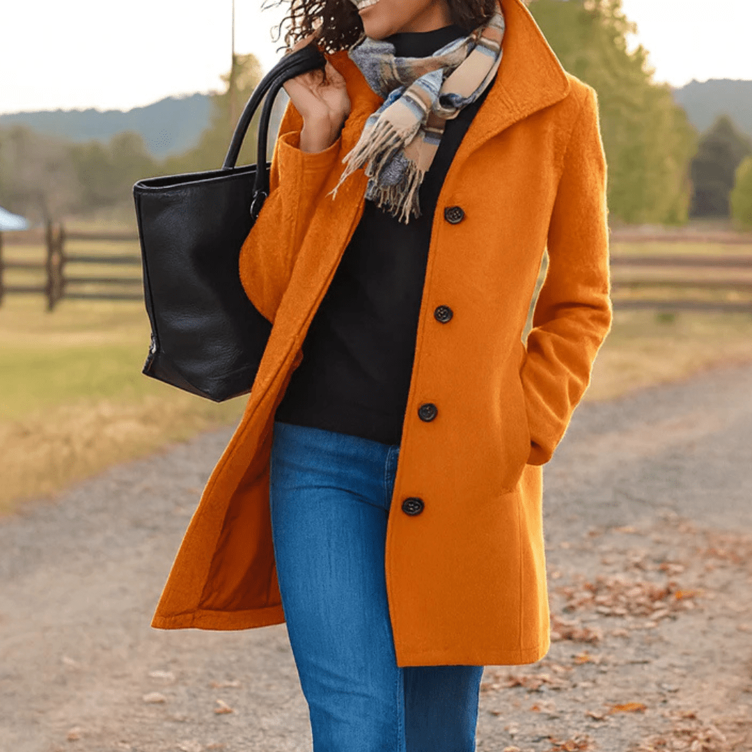 ADRIANA | Coat with wrap silhouette - Liora Melbourne