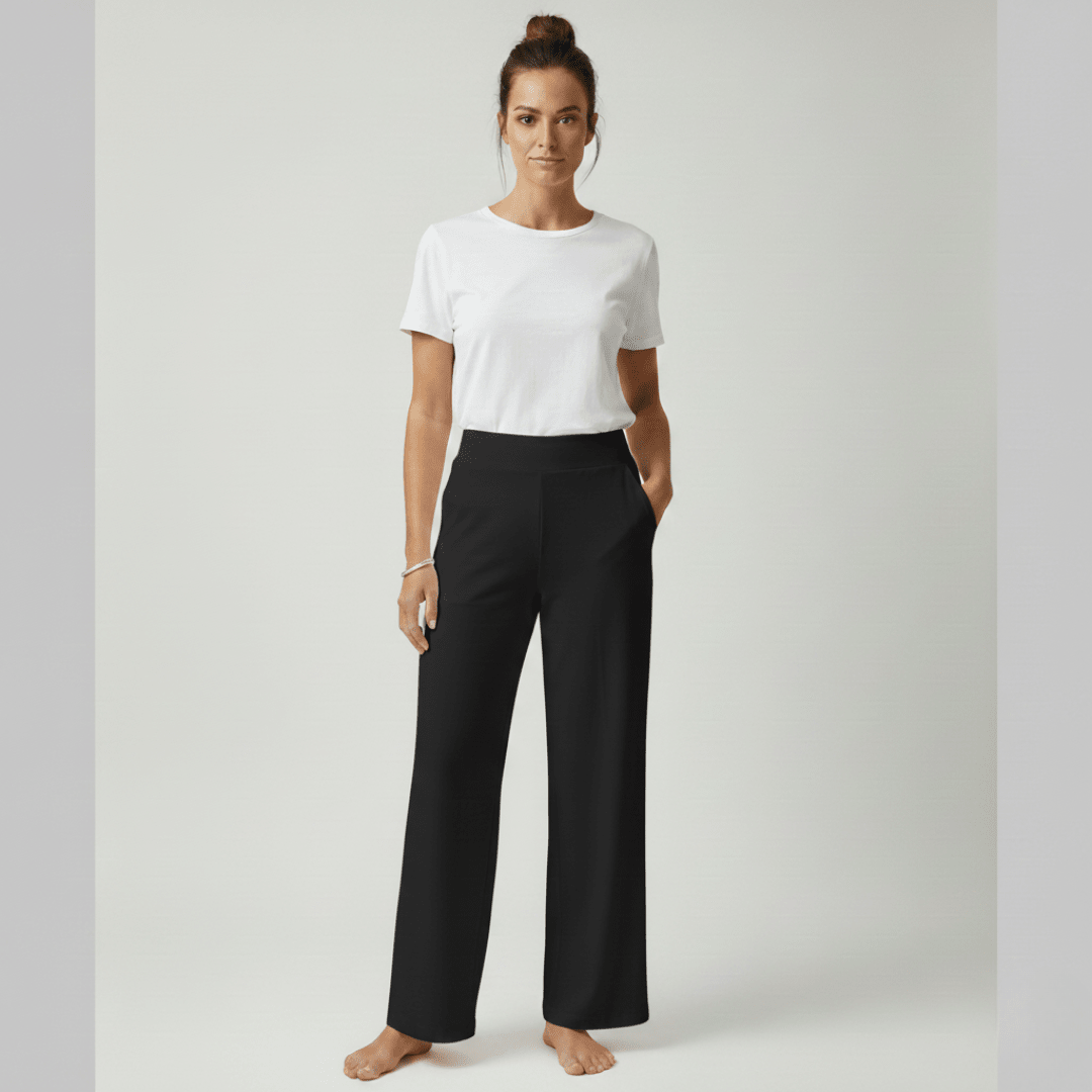 OLIVIA | Stretch pants with high-rise waist - Liora Melbourne