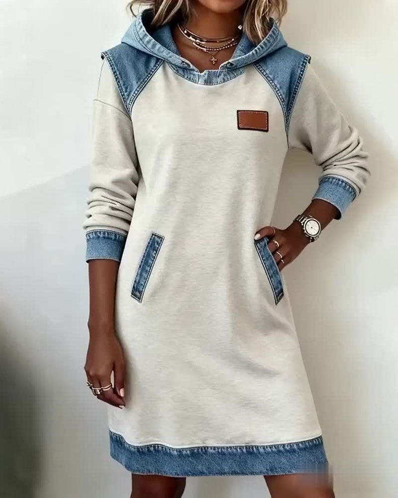 STELLA | Hoodie dress with contrast details - Liora Melbourne