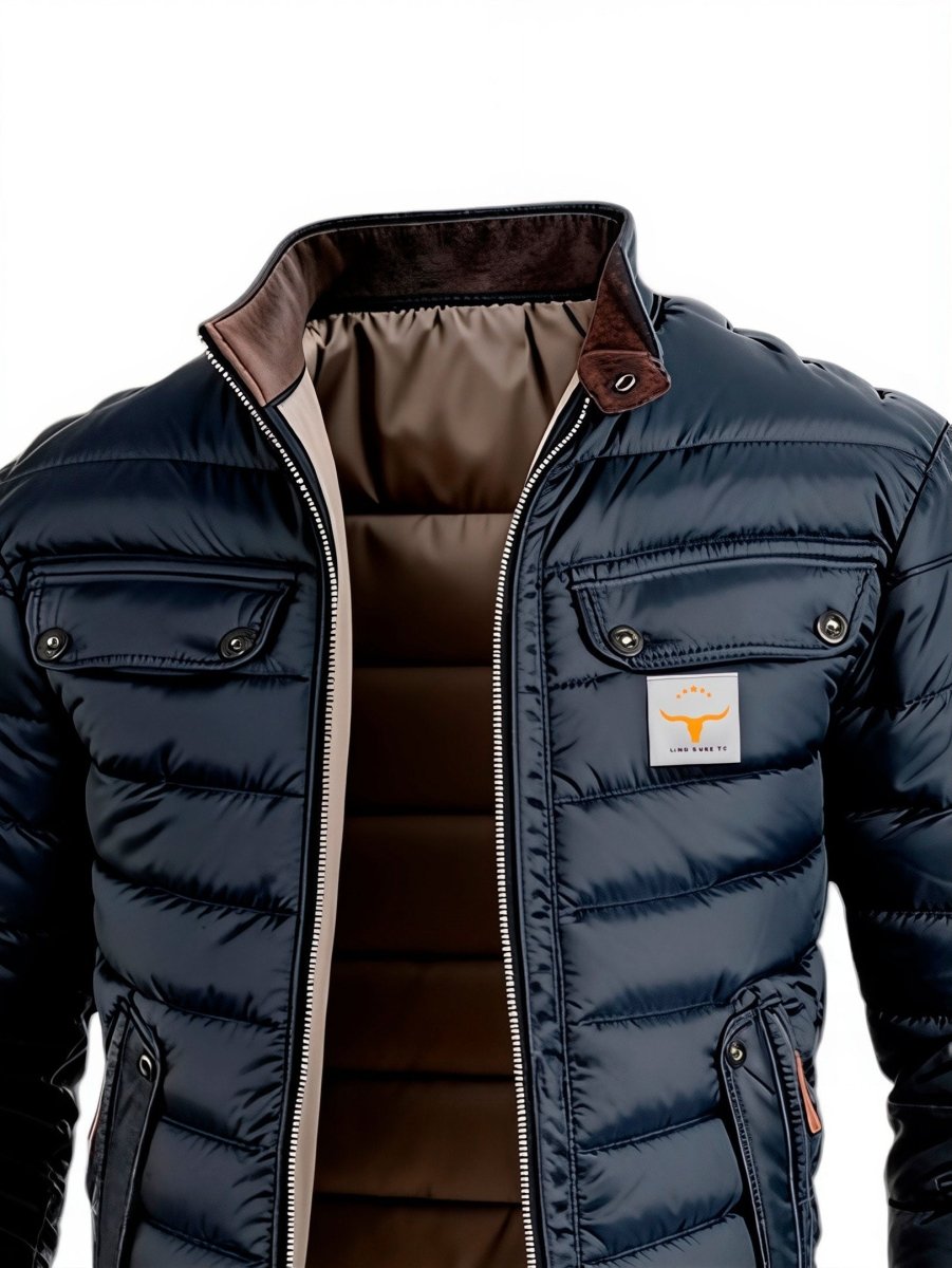 MIA | Quilted jacket with leather-look panels - Liora Melbourne