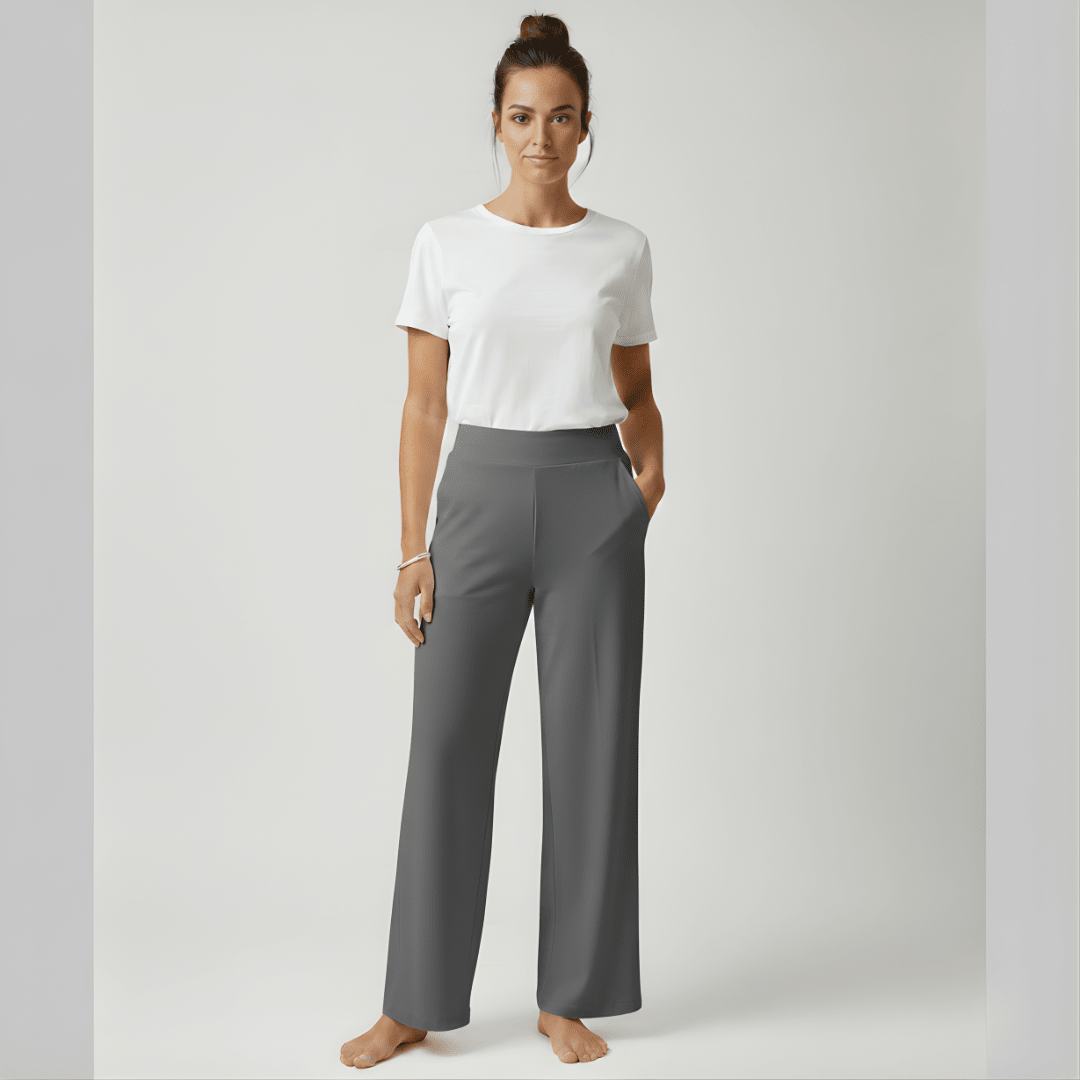 OLIVIA | Stretch pants with high-rise waist - Liora Melbourne