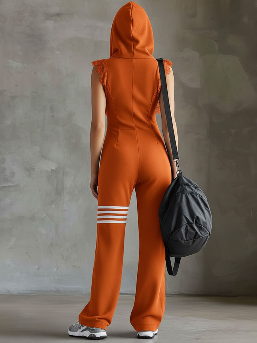 ELEANOR | Sleeveless jumpsuit with retro stripe - Liora Melbourne