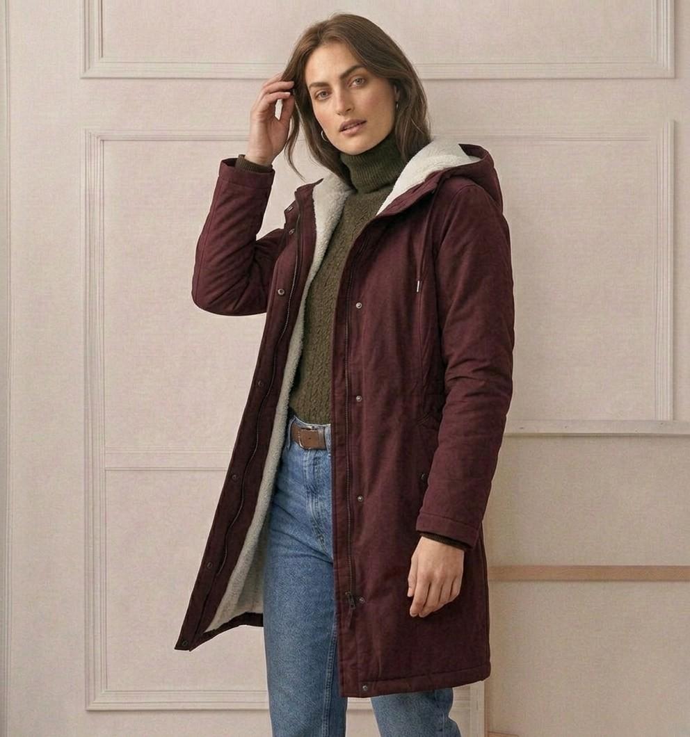 AMÉLIE | Long parka with fleece lining - Liora Melbourne