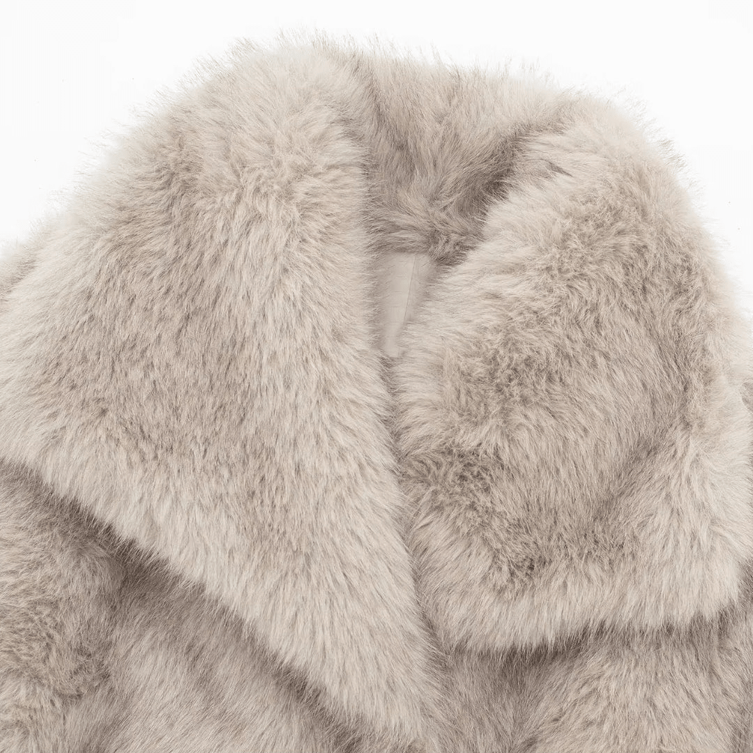 SCARLETT | Faux fur coat with hood - Liora Melbourne