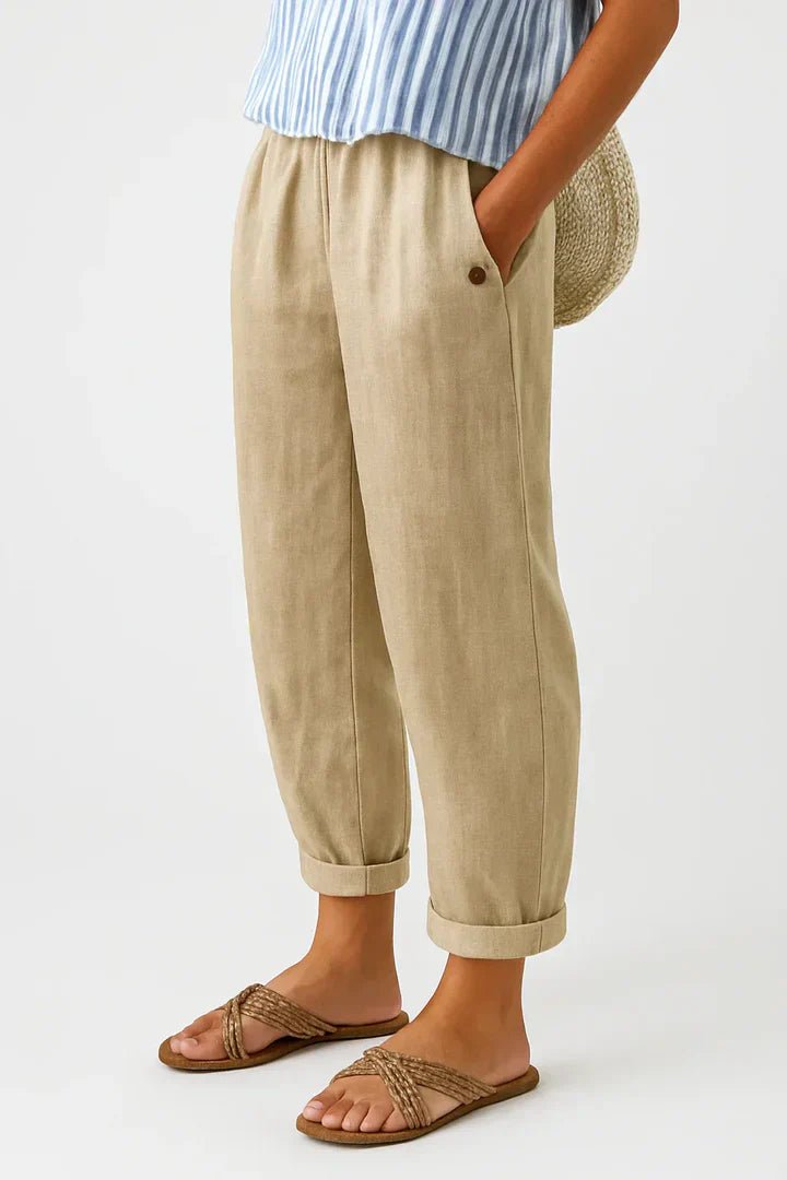 ROMINA | Trousers with elastic waistband - Liora Melbourne