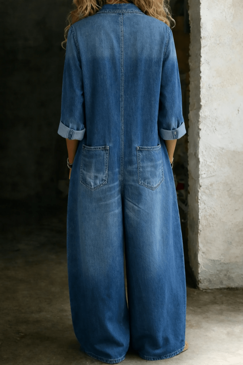 LENA | Jumpsuit with patch pockets - Liora Melbourne