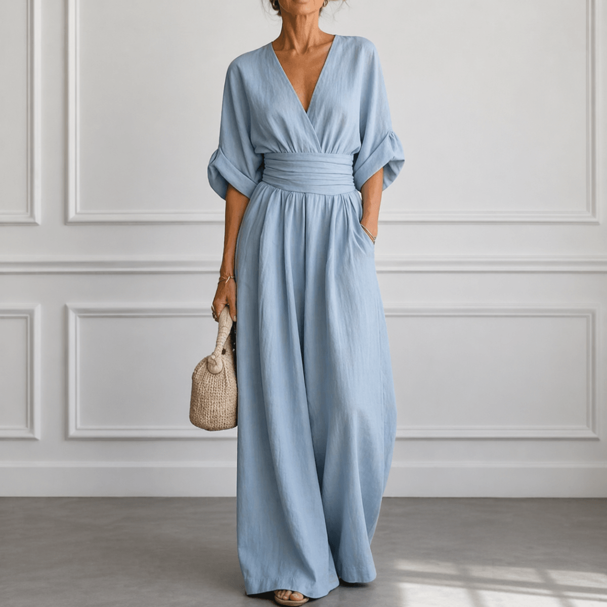 CHESKA | Jumpsuit with cinched waist - Liora Melbourne