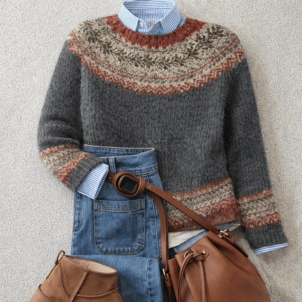LAUREN | Nordic knit jumper - Liora Melbourne
