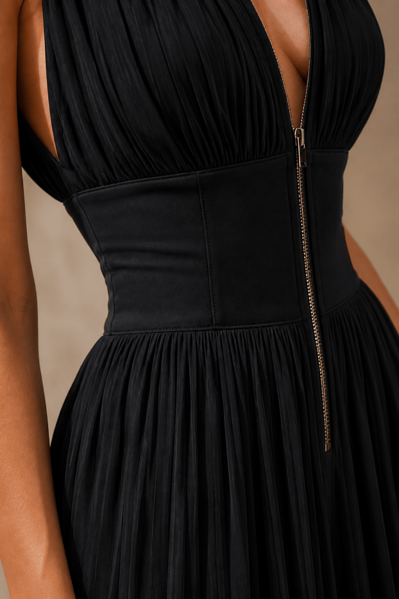 CAELIA | Wide-leg pleated jumpsuit - Liora Melbourne