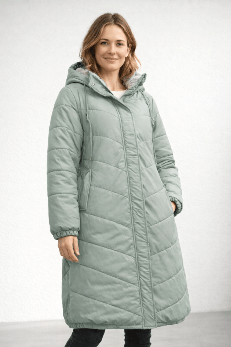 HARPER | Long quilted jacket with hood - Liora Melbourne