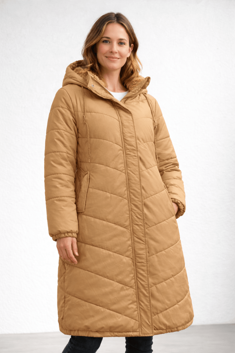HARPER | Long quilted jacket with hood - Liora Melbourne