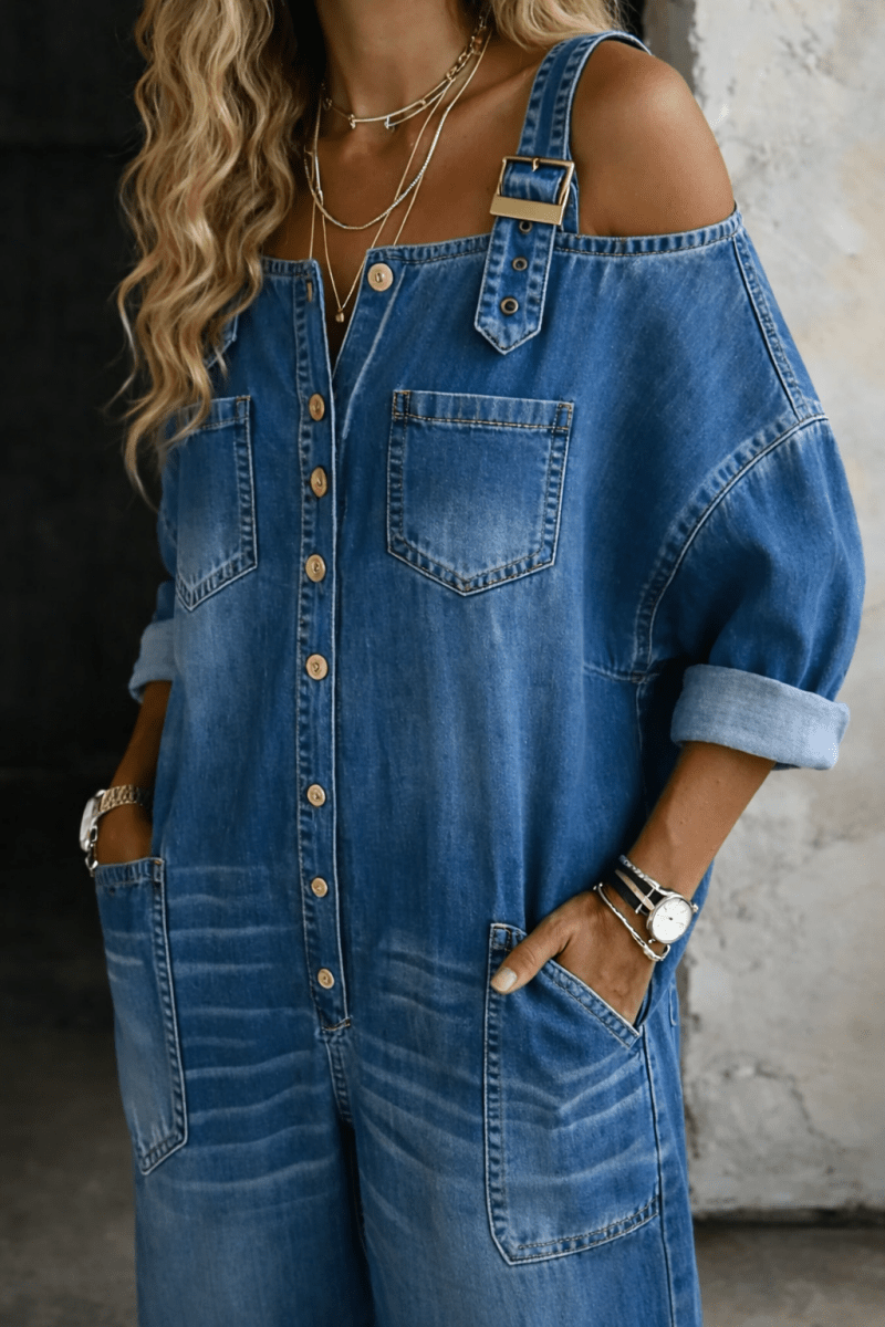 SOPHIA | Jumpsuit with off-shoulder neckline - Liora Melbourne