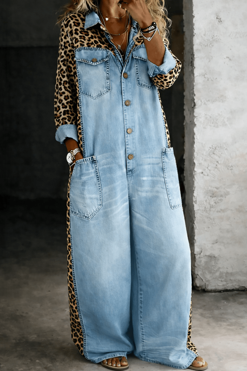 AMANDA | Jumpsuit with denim-look finish - Liora Melbourne