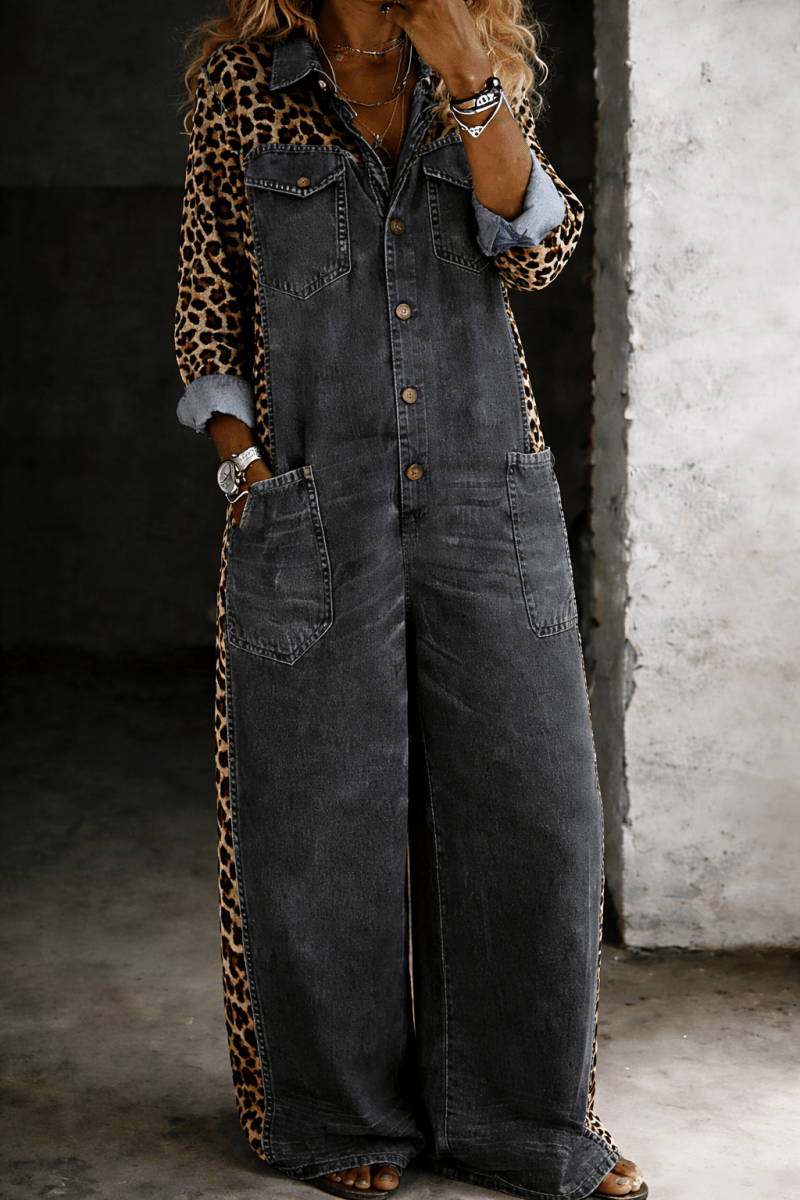 AMANDA | Jumpsuit with denim-look finish - Liora Melbourne