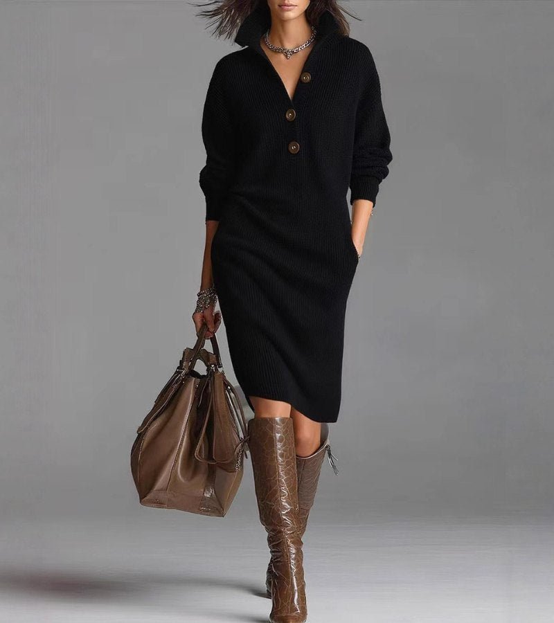 DAMARIS | Fitted knit midi dress - Liora Melbourne