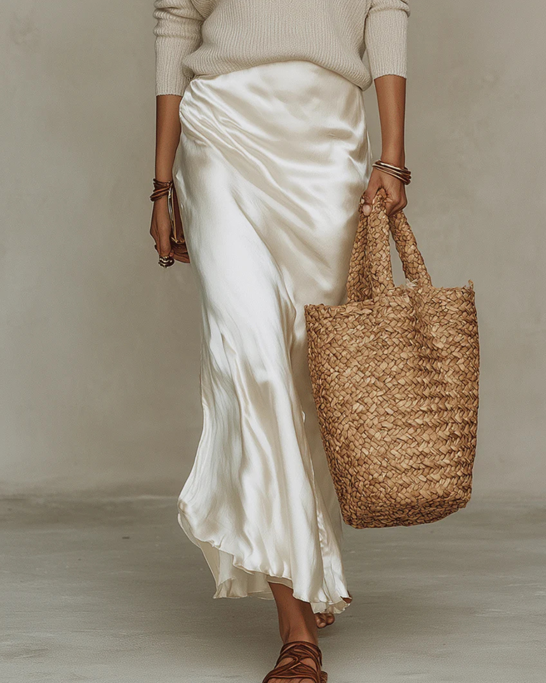 NIKETA | Set with midi dress and knit jumper