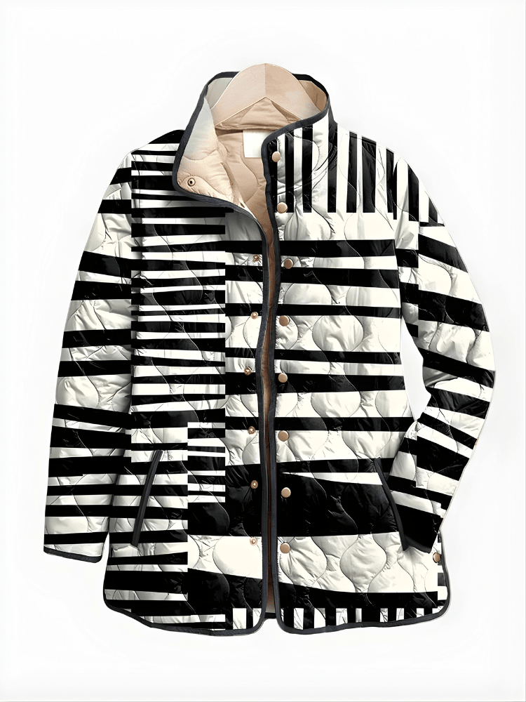 ELODIE | Padded jacket with abstract print - Liora Melbourne