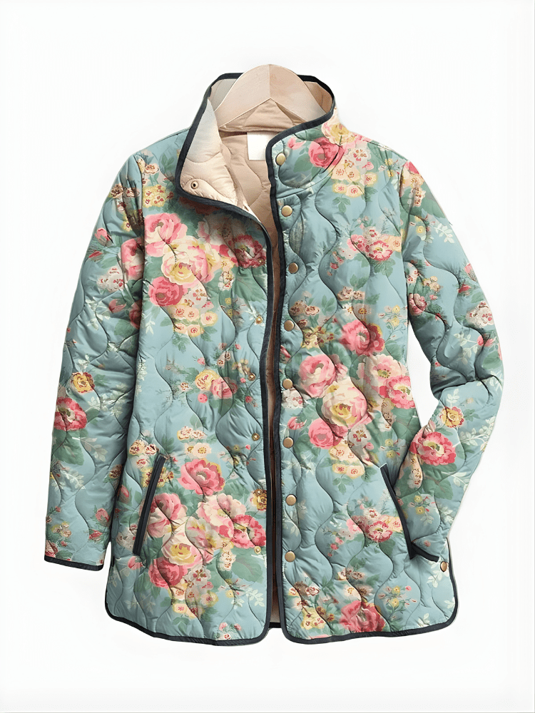 FINLEY | Quilted jacket with floral print - Liora Melbourne