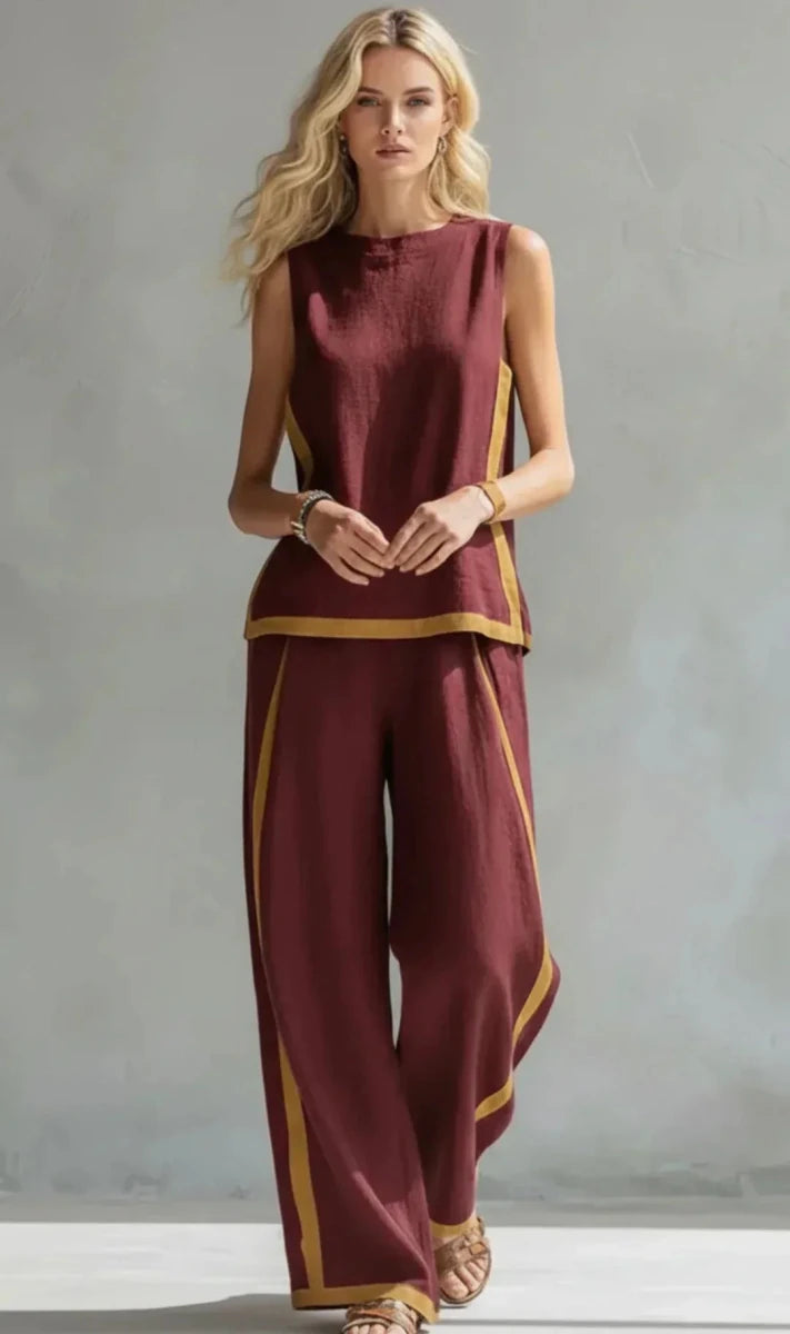 LEILA | Set with wide-leg pants - Liora Melbourne