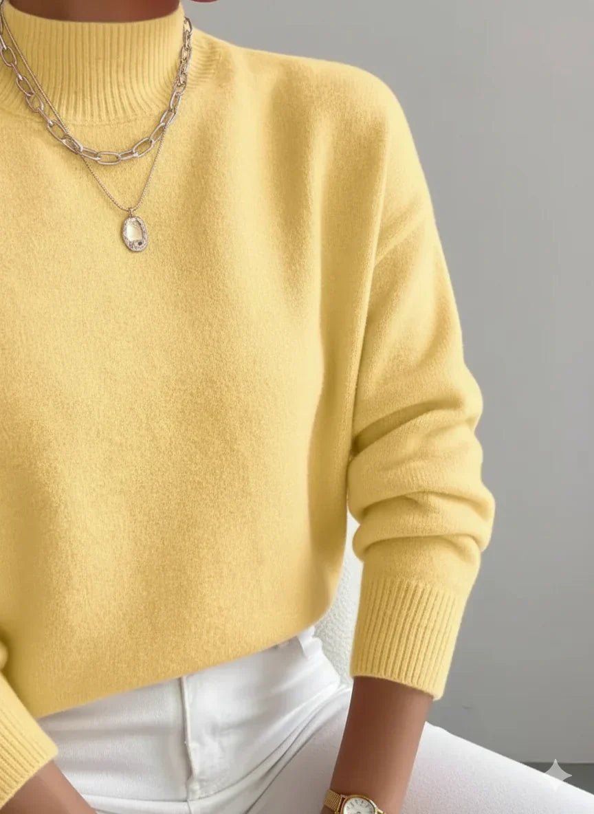 ELEANOR | Polo neck jumper with ribbed cuffs - Liora Melbourne
