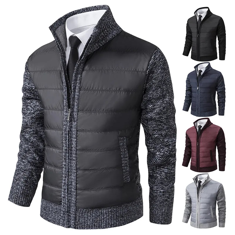 BEAU | Gilet with quilted body and knit sleeves - Liora Melbourne