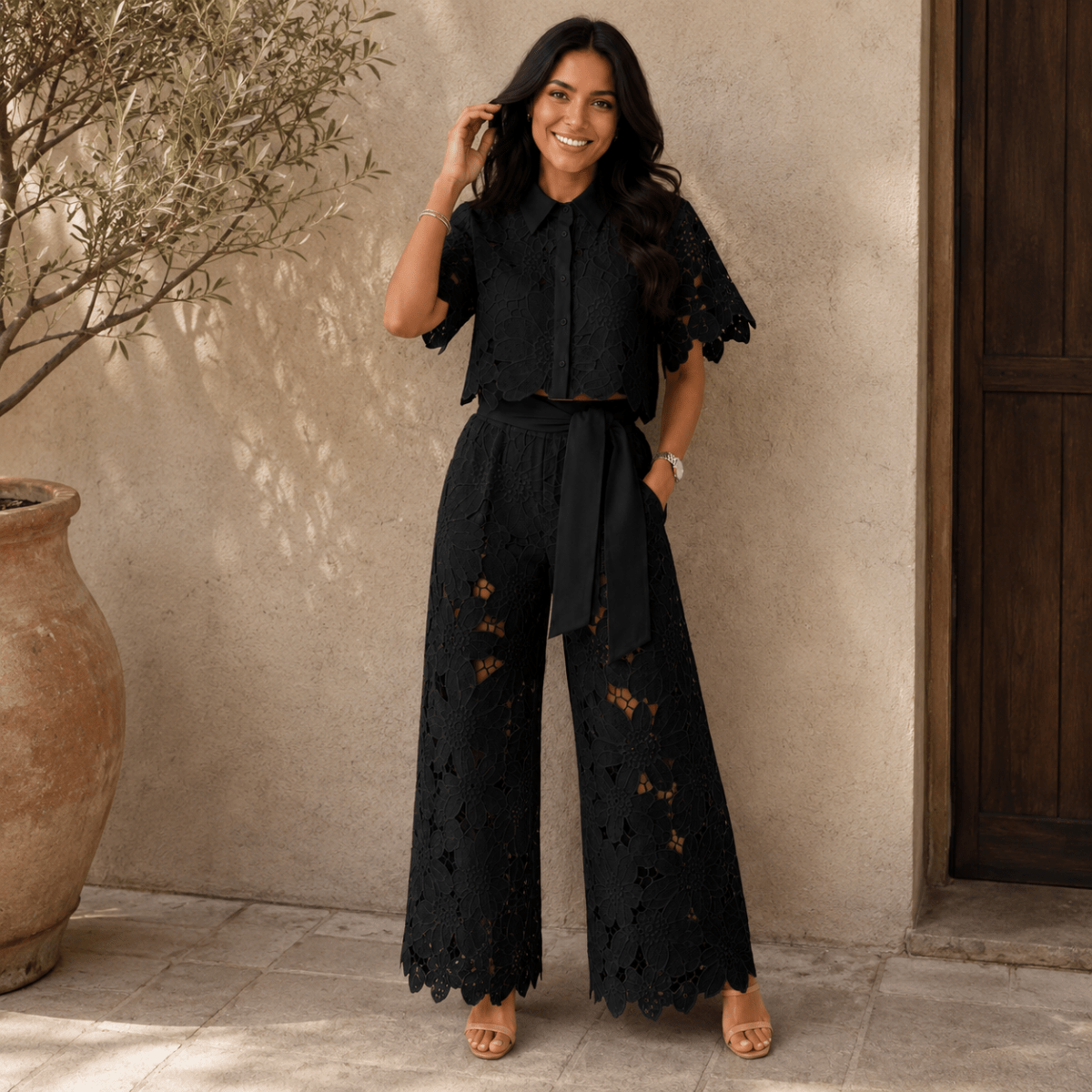 DIVINA | Set with wide-leg trousers - Liora Melbourne