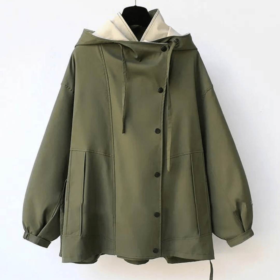 ALEXIS | Trench coat with two-tone design - Liora Melbourne