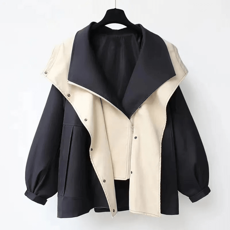 HARPER | Trench coat with two-tone design - Liora Melbourne