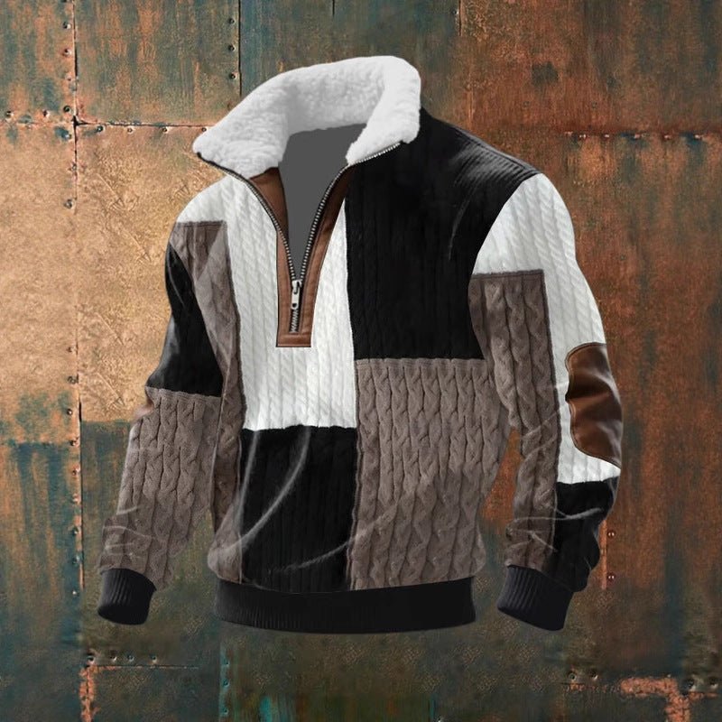 OLIVER | Zip-up jumper with sherpa collar - Liora Melbourne