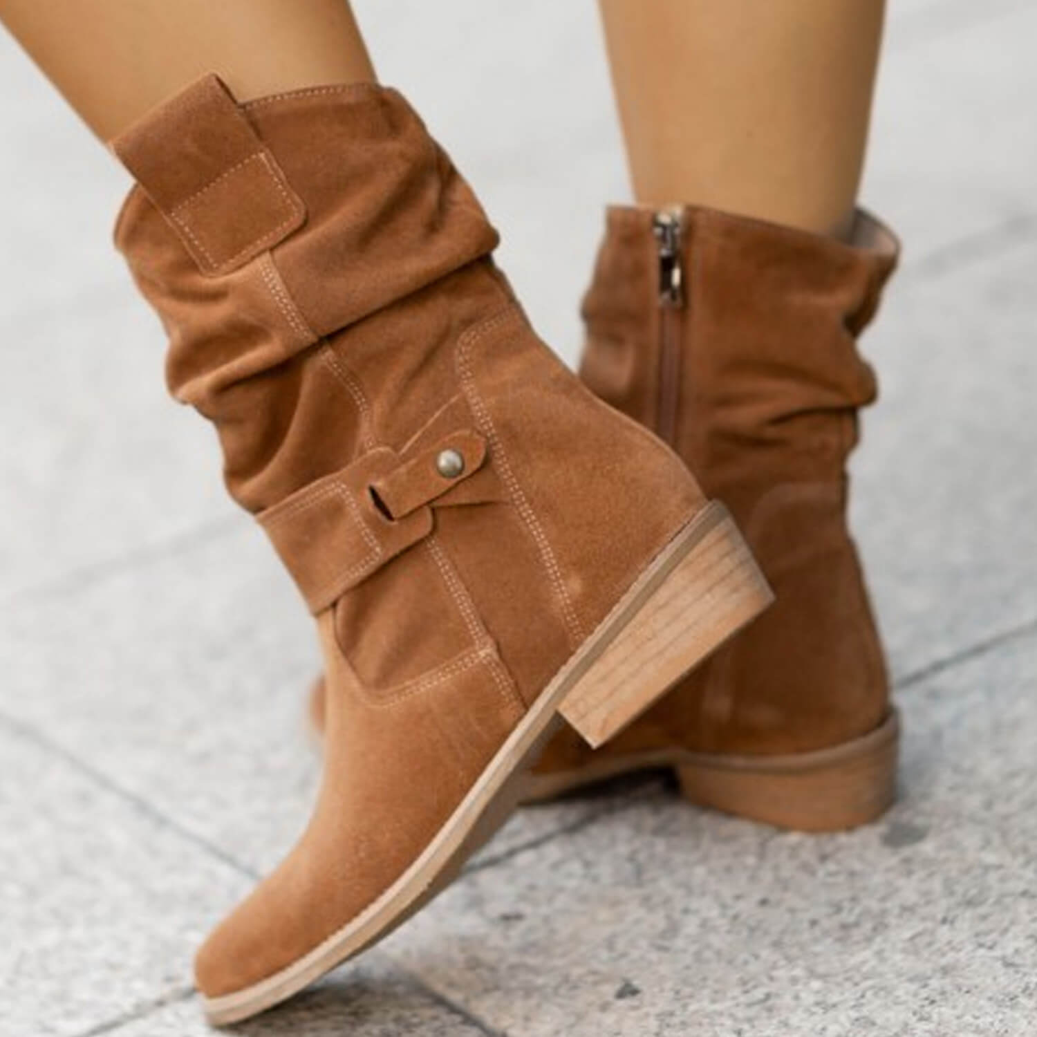 MILLIE | Ankle boots with suede finish - Liora Melbourne